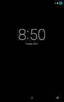 Dark Clock Lock Screen captura de pantalla 1