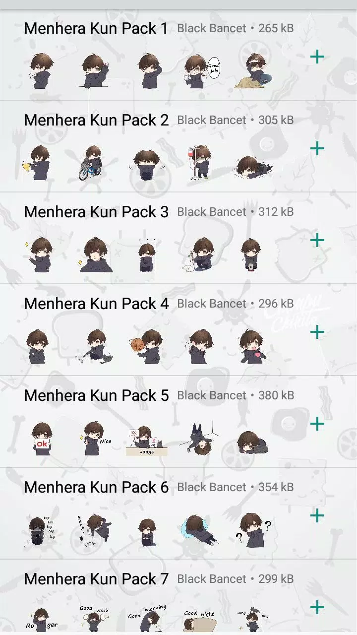 Menhera Chan & Menhera Kun Stickers for WhatsApp