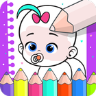 Babies coloring & drawing book icon