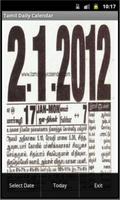 Tamil Daily Calendar Affiche