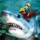 Mer Prédateur Attaque- Plongeur vs Jeux de requin icône