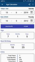 Age & Date Calculator ảnh chụp màn hình 3