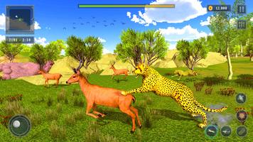 Cheetah Sim Wild Animal Games Affiche