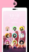 Black Pink Lock Screen Affiche