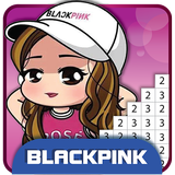 Black Pink Pixel Art - Colorin icône