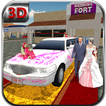 Stad bruids limo auto sim