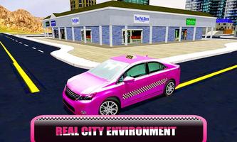 Pink Car Taxi Driver পোস্টার