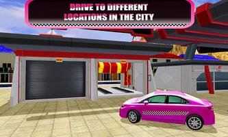Roze auto taxi bestuurder screenshot 1