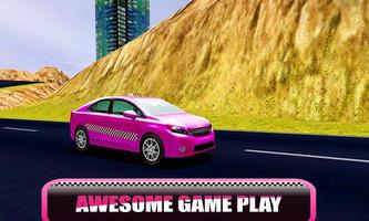 Pink Car Taxi Driver скриншот 2