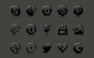 Black Shadow - Icon Pack Affiche