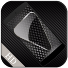 Noir écran carbone HD icône