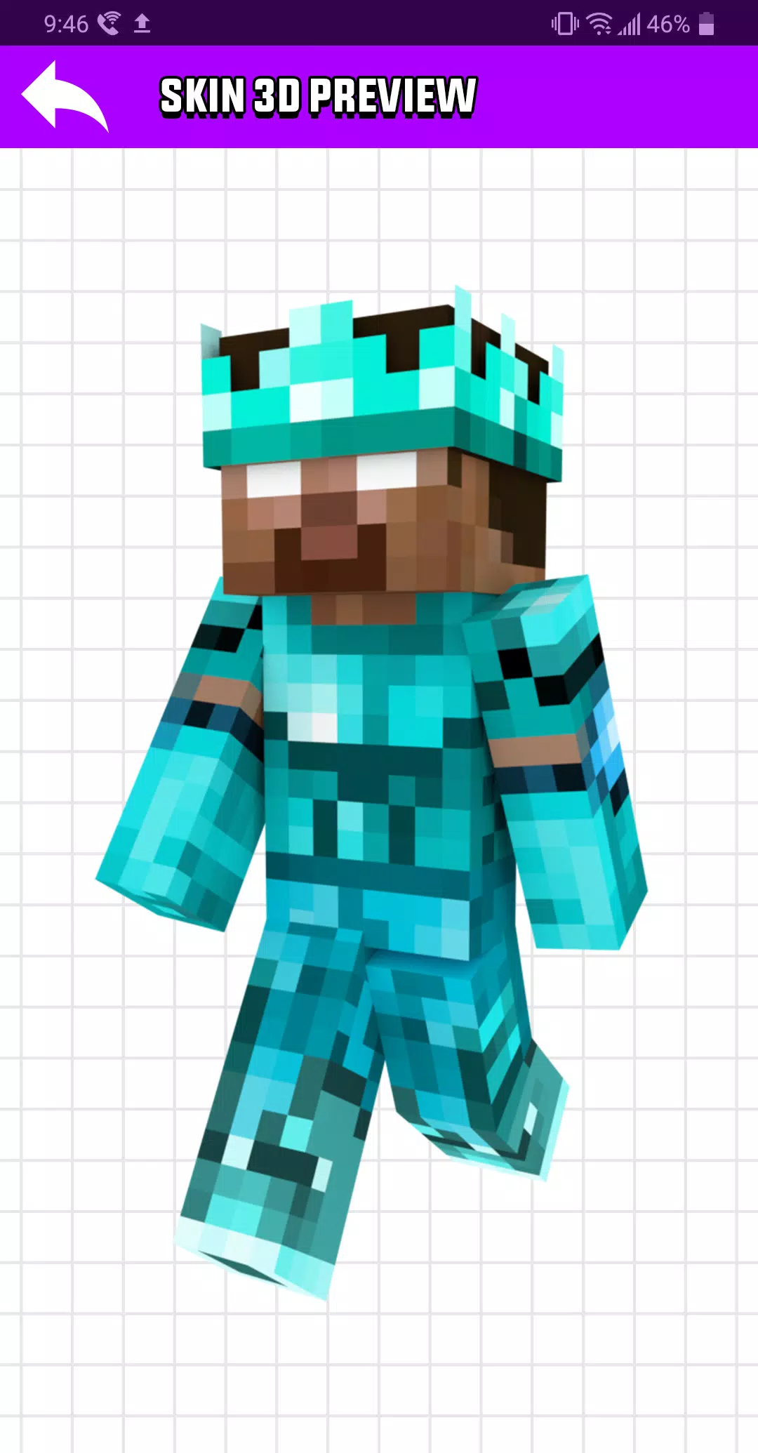 Herobrine with diamond armour Minecraft Skin