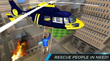 Real City Police Helicopter Ga تصوير الشاشة 2