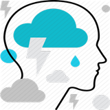Psychology Self Depression Dia biểu tượng