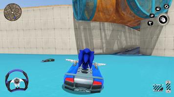 Blue hedgehog Racer Dash постер