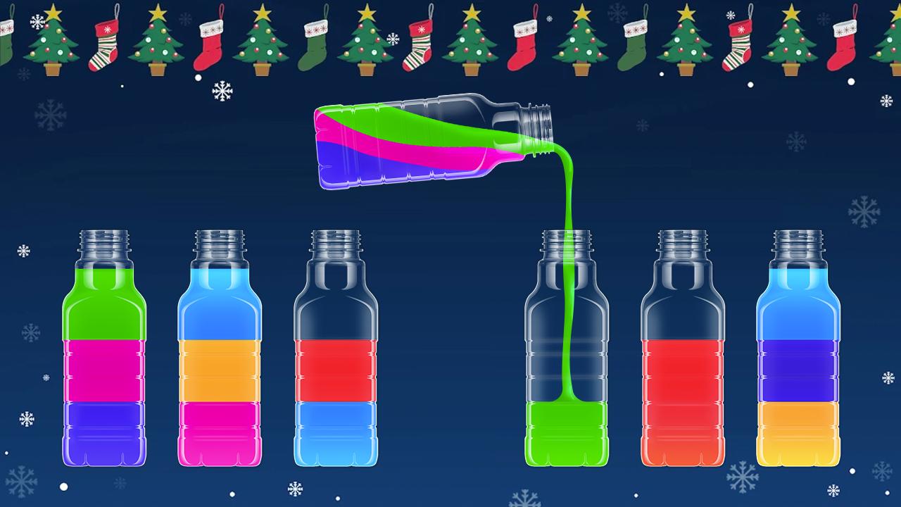 Water sort - Color Puzzle game screenshot's. Игра с колбами и жидкостью