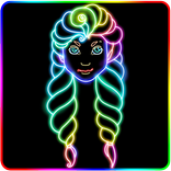 Glowii: Easy Neon Doodle Drawing and Coloring