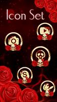Bloody Rose Skull Theme تصوير الشاشة 1