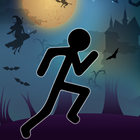 Furchtsames Stickman-Überleben Zeichen