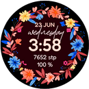 Digital Flowers Watchface APK