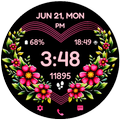 Flower Heart Bloom Black