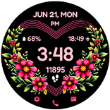 Flower Heart Bloom Black