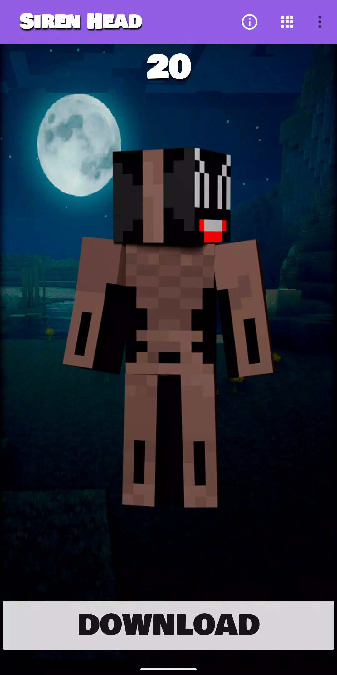 the siren head  Minecraft Skins