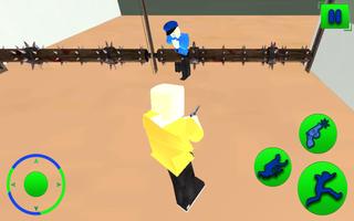 Crazy Blocky Prison Run Escape imagem de tela 3