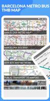 Barcelona Metro Bus - TMB map  ポスター