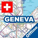 GENEVA BUS TRAM MAP NETWORK PLANS OFFLINE