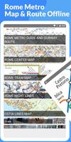 Rome Metro - Map & Route Offli Affiche