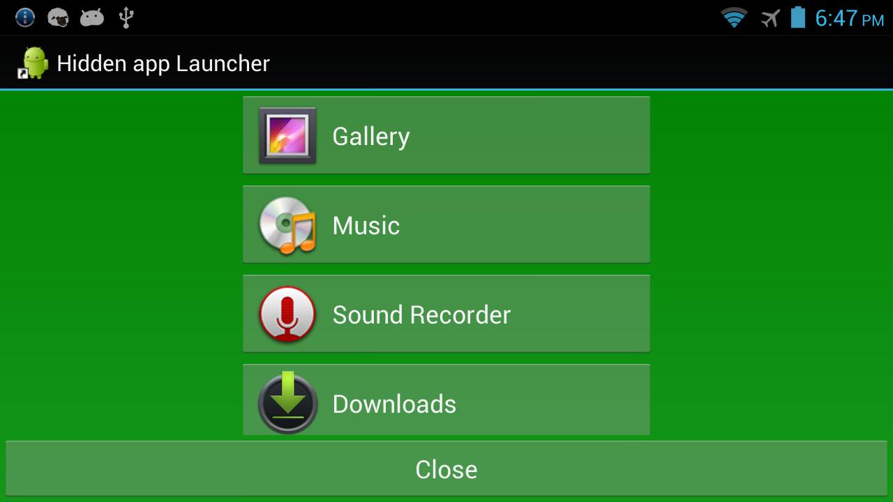 Applications launcher