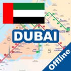 Dubai Metro Tram Bus Travel Zeichen