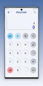 NeuCalc - Simple calculator, striking design. screenshot 1