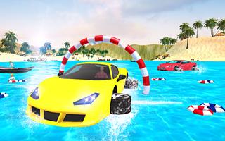 Water Surfer Beach Car Floating Race: Car Games ảnh chụp màn hình 1