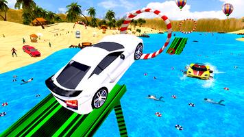 Water Surfer Beach Car Floating Race: Car Games ảnh chụp màn hình 2