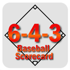 6-4-3 Baseball Scorecard icône