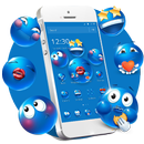 Blue Cartoon Emoji Icon Theme APK
