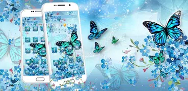 Blue Cherry Butterfly Theme