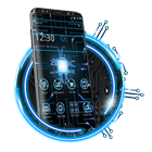 Blue circuit board theme icon
