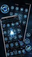 Blue circuit board theme syot layar 1