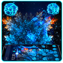 Blue Black Wolf Theme APK