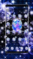 Blue Glitter Sparkling Diamond Theme screenshot 1