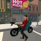 City Pizza Delivery Bike Rider icône
