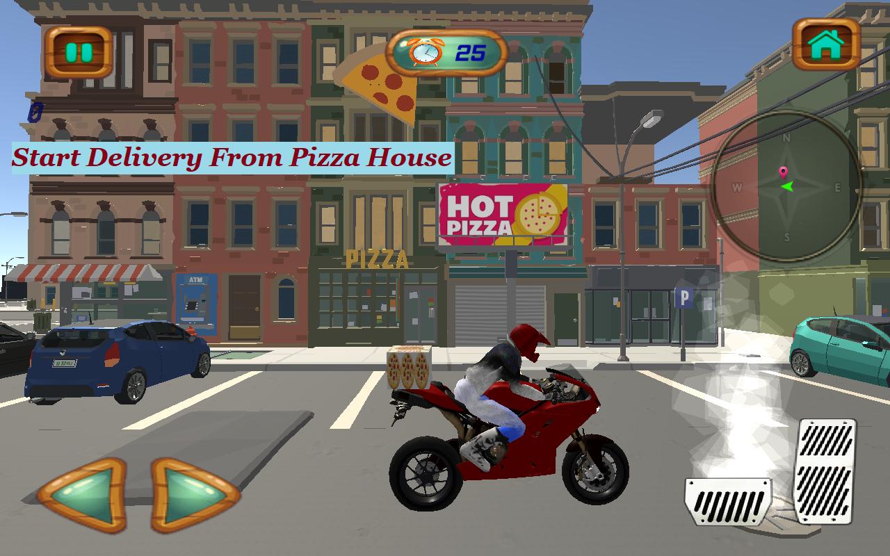 City Pizza Delivery Bike Rider For Android Apk Download - pizza delivery roblox