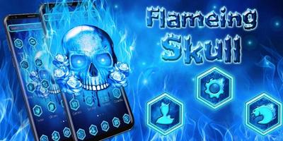 Blue flame skull theme screenshot 3
