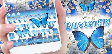 Blue Butterfly Keyboard Theme