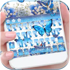 Blue Butterfly Keyboard Theme APK download