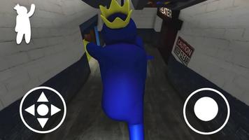 Scary Rainbow Mod blue Monster poster