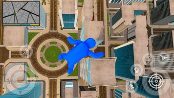 Flying Blue Monster Rainbow 3D capture d'écran 1